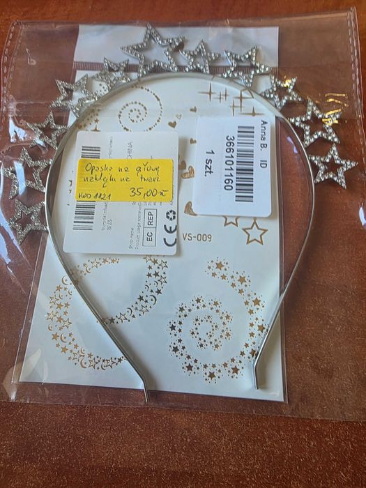 Opaska na głowę błyszcząca