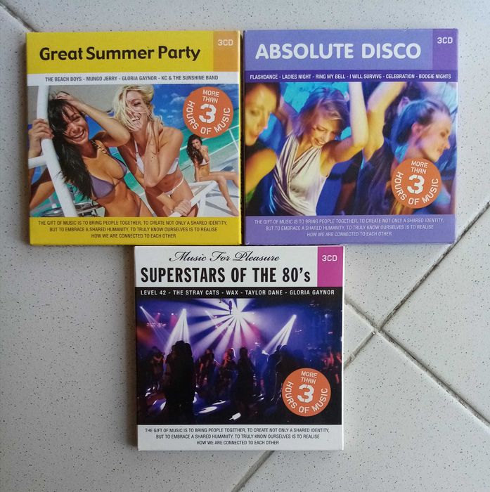 Vendo cds música vários estilos - caixa com 3 cds-cada caixa 10 euros