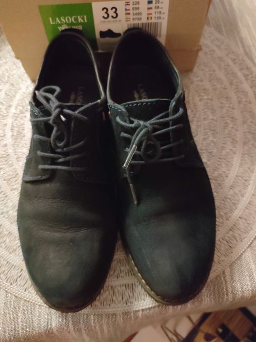 Komunijne Buty chłopięce 33 granatowe