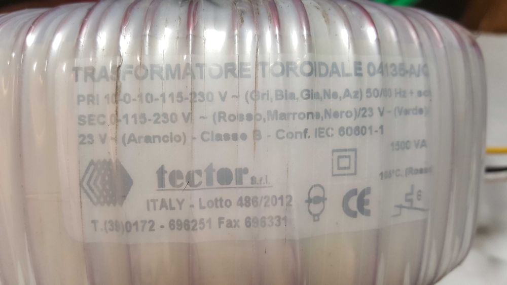 Transformator Toroidalny 1500 Watt - Bardzo duży.