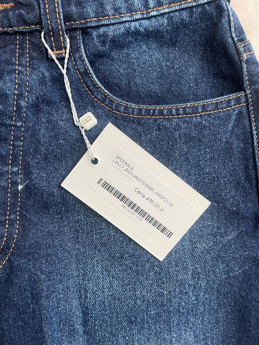 Nowy zestaw komplet Bizuu kurtka spódnica jeansowa XS