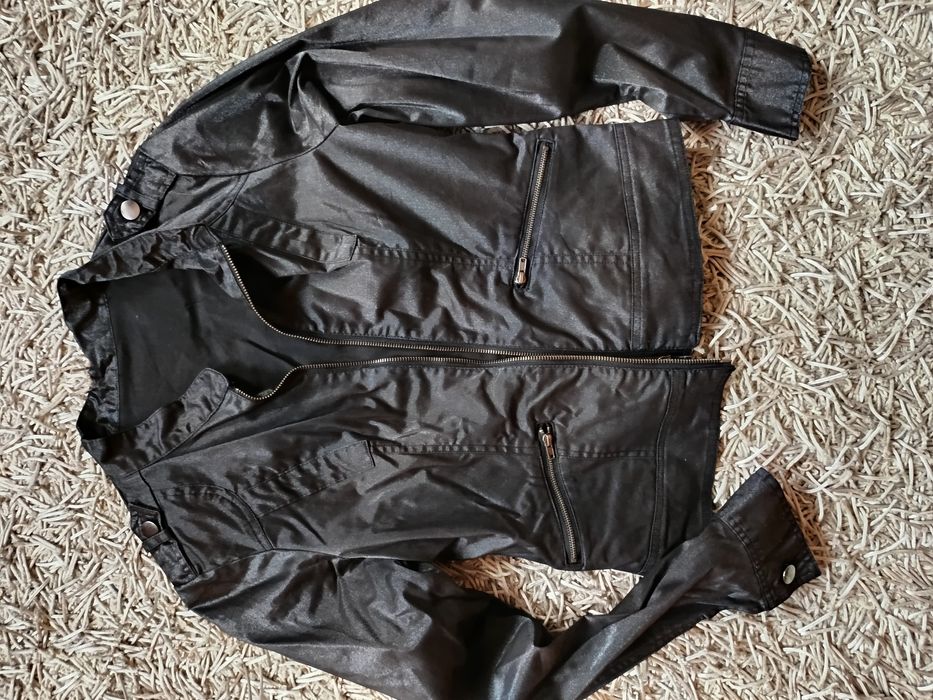 Czarna kurtka damska motocyklowa ramoneska S 36 bawełna  Ofelia