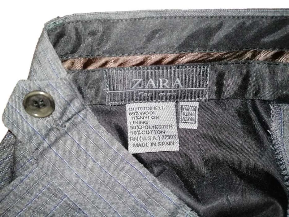 Fato Cinza risca fina Zara