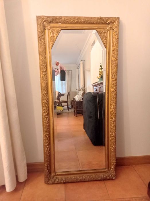 Antiguidade - Espelho Antigo Dourado