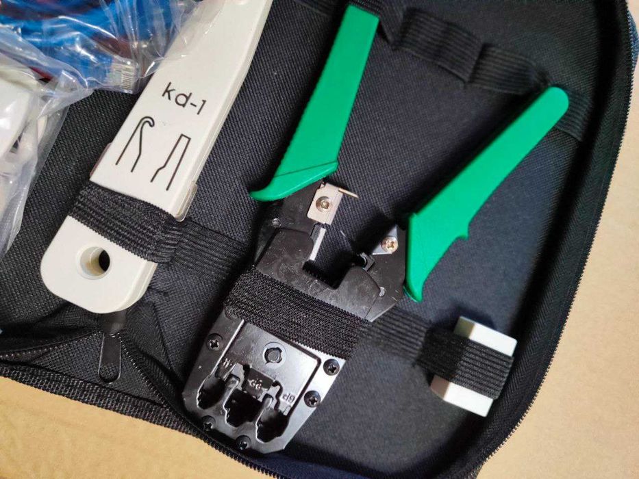 Набор сетевика для мастеров Обжимка, RJ45 соединители, патчкорды