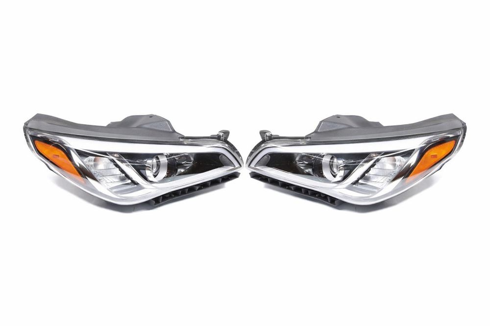 Комплект фар ліва+права Hyundai Sonata LF 2014-2017 USA ПОШКОДЖЕННЯ