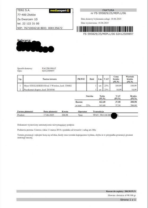 Mysz gamingowa Steelseries Rival 3 Wireless