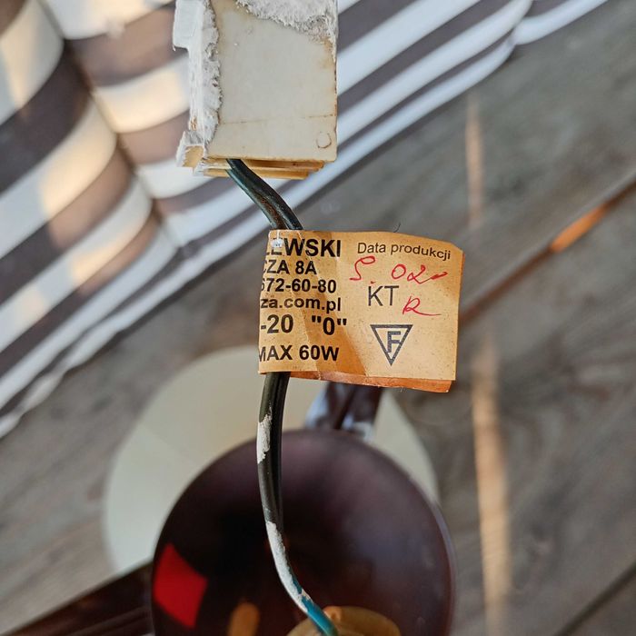 Lampa sufitowa, szklany klosz