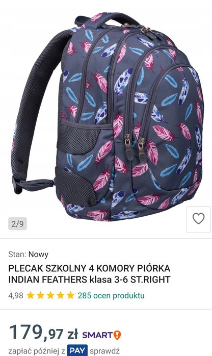 Plecak  młodzieżowy /szkolny St.right