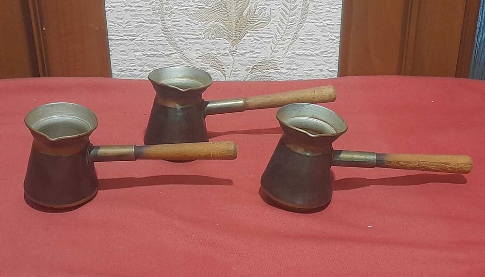 Набор медных турок для кофе