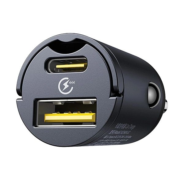 Ładowarka samochodowa Baseus Tiny Star 30W USB-A USB-C - czarna