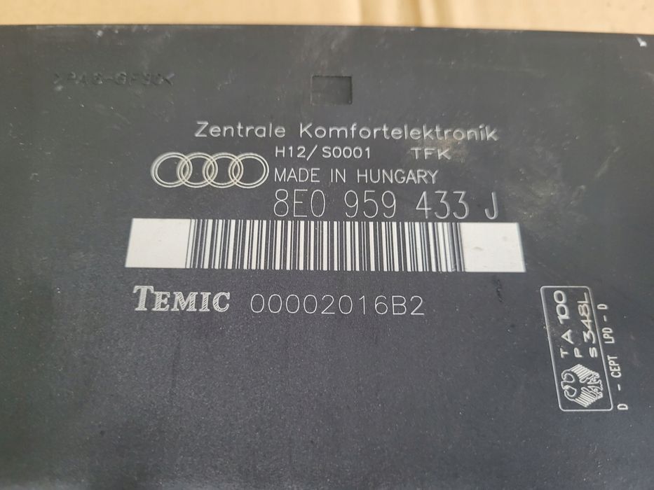 moduł sterownik komfortu audi a4 b6 b7 8e0959433j