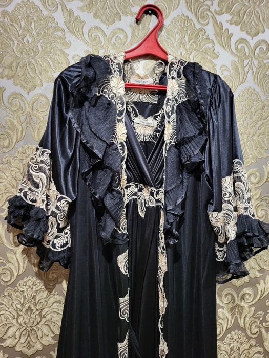 Пеньюар винтаж чёрный