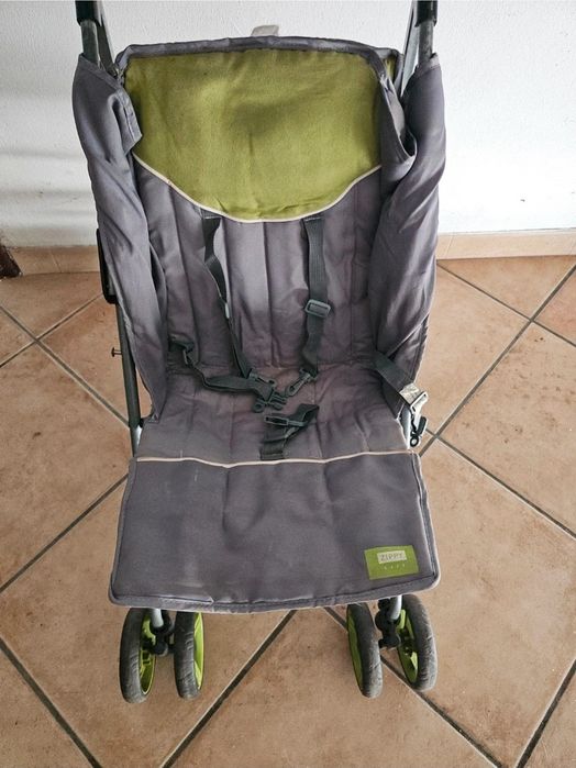 Carrinho de Passeio ZiPi Cinza e Verde