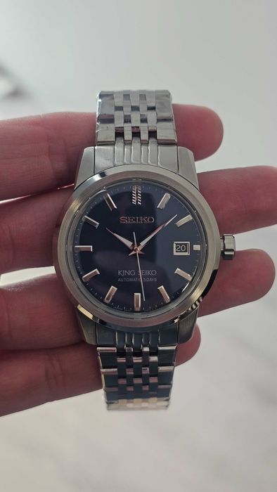 Relógio Automático King Seiko Mod Azul Prateado