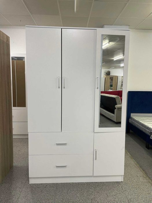 Ropeiro 3 portas branco com gavetas Novo Envio Gratis