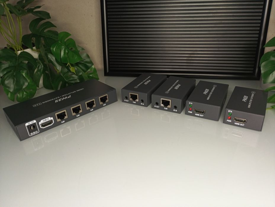 Przedłużacz rozdzielacz HDMI splitter HD 1080p 4 w 1 PWAY