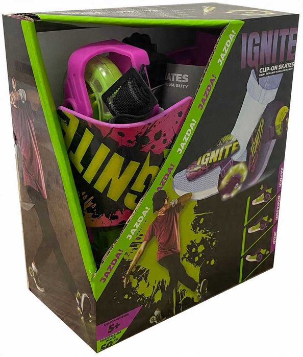 Rolki nakładki wrotki na buty LED ŚWIECĄCE uniwersalne C474