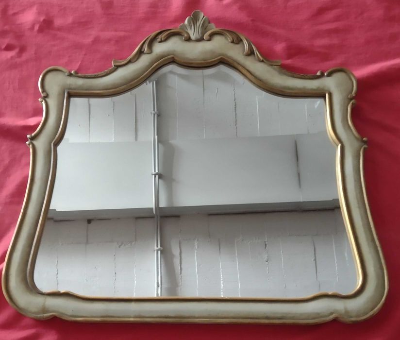 Espelho de parede moldura madeira