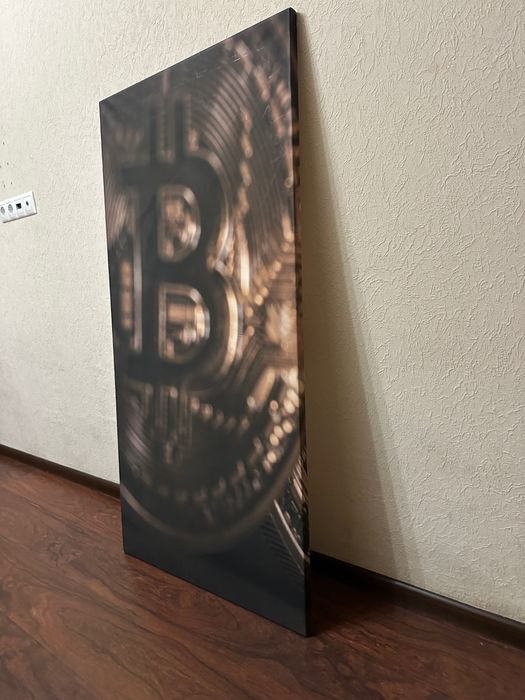 Картина Bitcoin 70х140 см.