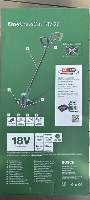 Podkaszarka akumulatorowa Bosch EasyGrassCut 18 V