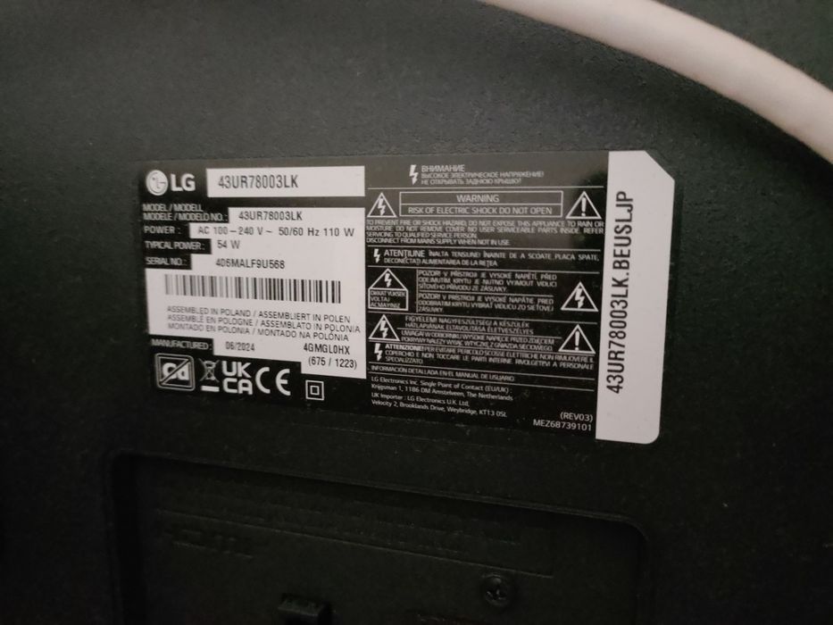 Telewizor Lg 43ur78003