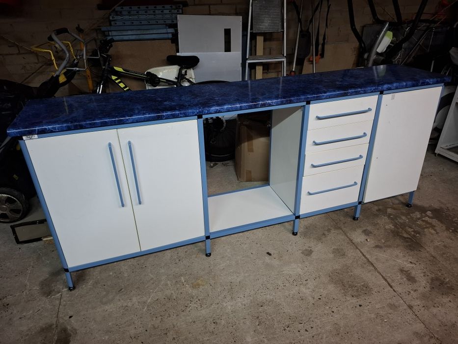 Szafka warsztatowa 220cm – ALUMINIOWY stelaż, Garaż