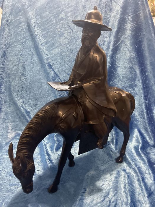 Escultura bronze Chinese statesman 41x44 cm. Anúncios abaixo