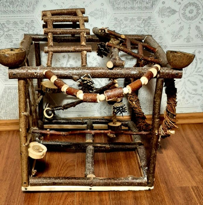 Присада, ігровий куточок, игровой уголок для папуг, пташок, 64×70×65