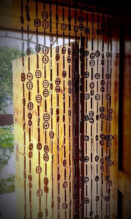 Дверной занавес из бамбука и маньчжурского ореха