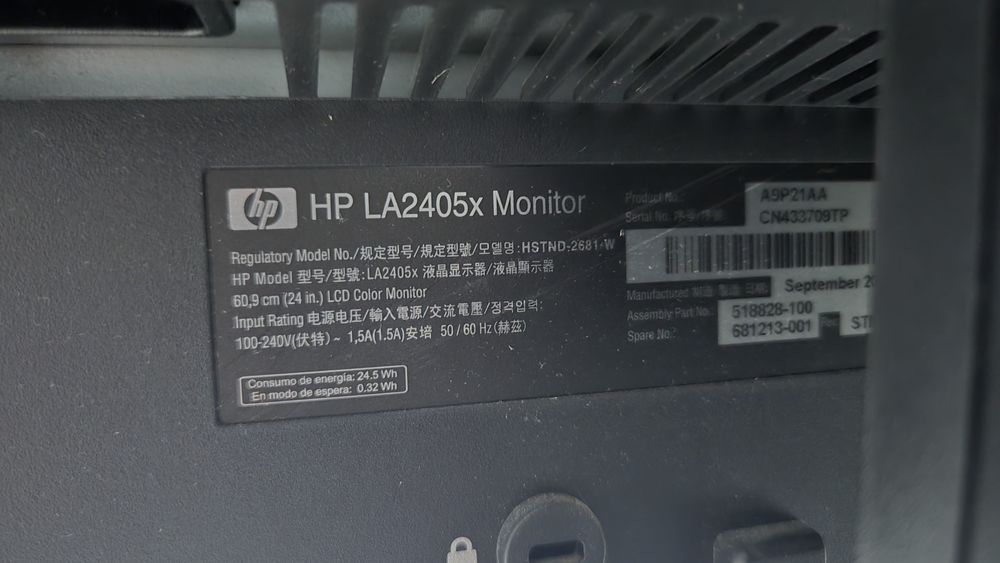 Monitor HP Compaq LA2405x 24"
