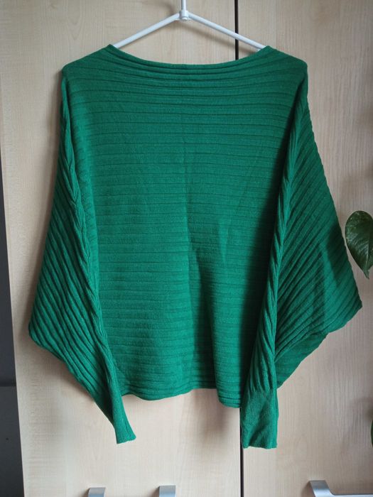Zielona bluzka krój motyl Sweterek 38 M