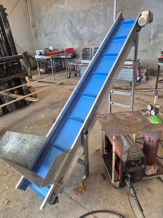 Przenosnik taśmowy transporter podajnik taśmociąg skośny wznoszący