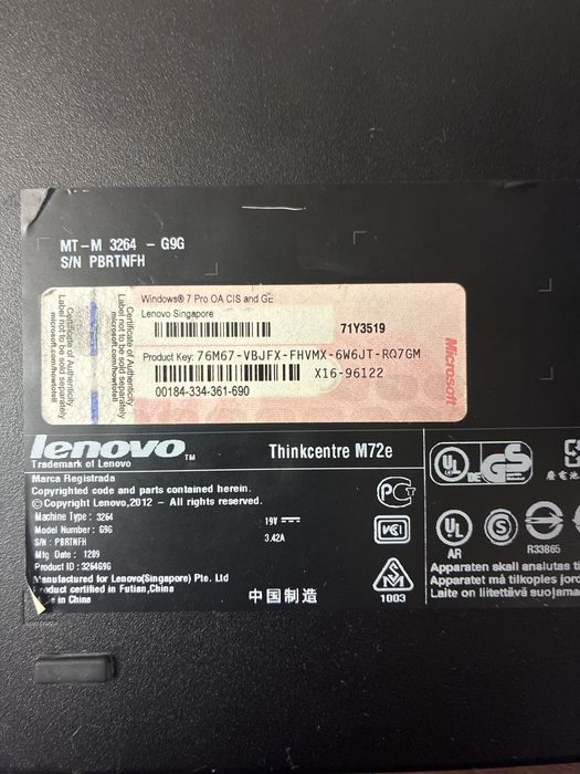 Lenogo intel  core I3  M72e