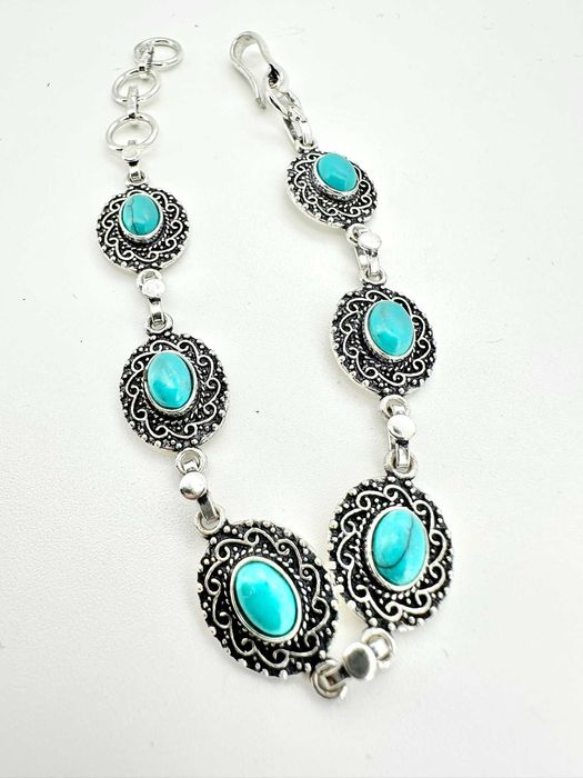 bransoletka z kamieniami naturalnymi
turkus. Próba 925