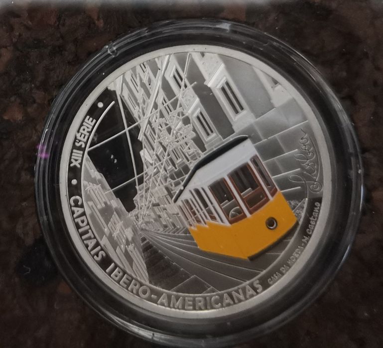 Portugal 2024 - Moeda prata 925° elétrico 7,5€ PROOF Lisboa Capitais I