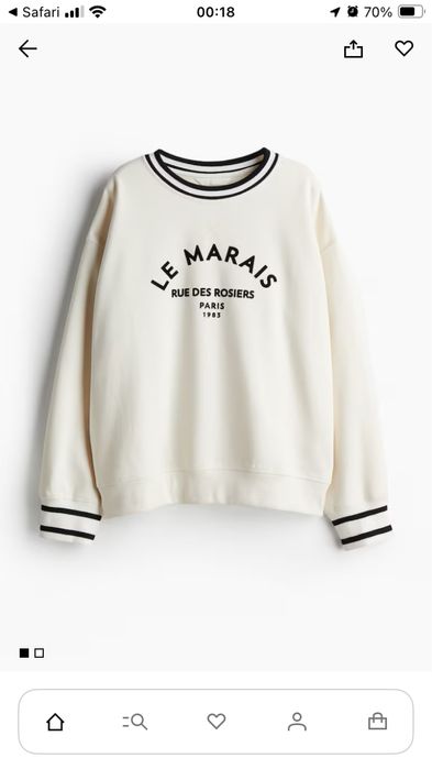 Bluza H&M Le Marais krem śmietanka beż NOWA