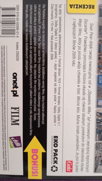 film DVD obywatel milk