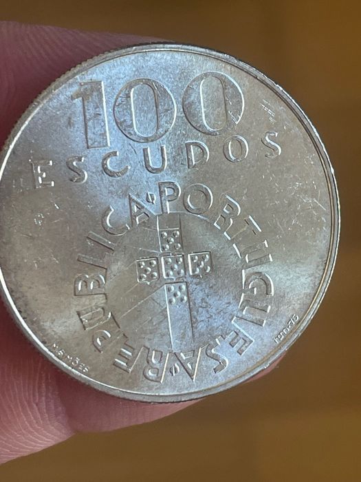 Moeda em prata 100 escudos Abril 1974