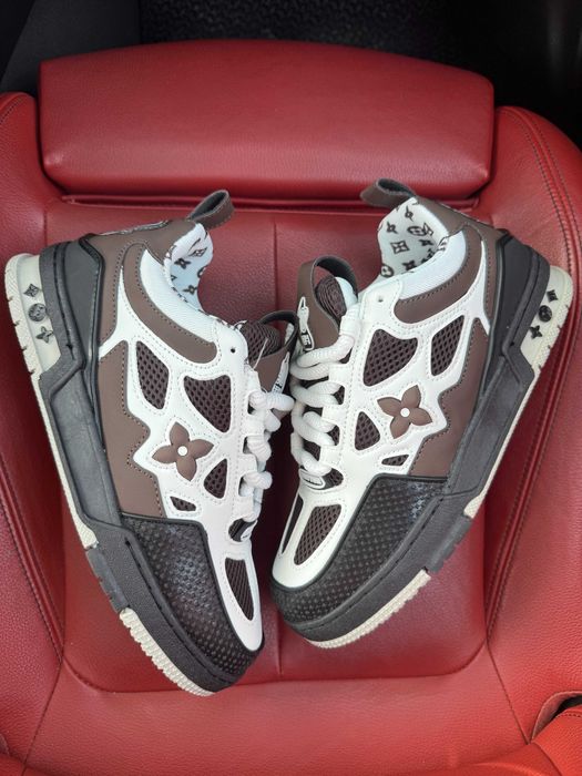 (БЕЗ ПЕРЕДОПЛАТИ) Louis Vuitton Skate Brown White луї вітон коричневі