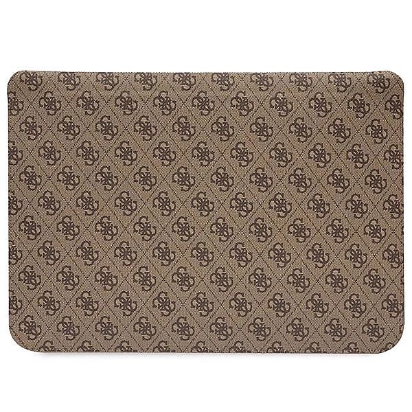 Pokrowiec Guess 4G Printed Stripes na laptopa 16" - brązowy