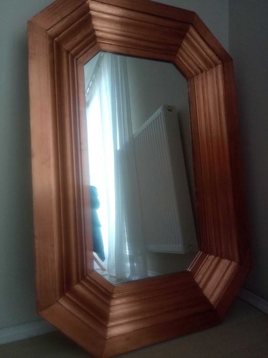 Duże lustro retro  rama mosiądz