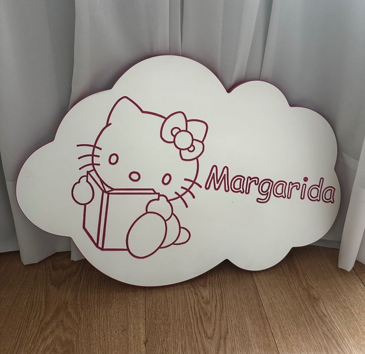 Placa Margarida e a Hello Kitty