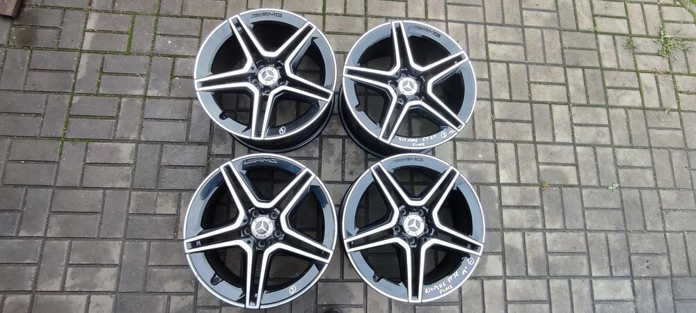 FELGI ALUMINIOWE STOPNIOWANE AMG 5x112 2x 8Jx19 CALI ET38 fi 66,6 2x 9Jx 19 CALI ET20 MERCEDES E CLA CLS GLA VKLASA VITO 4 SZTUKI KOMPLET