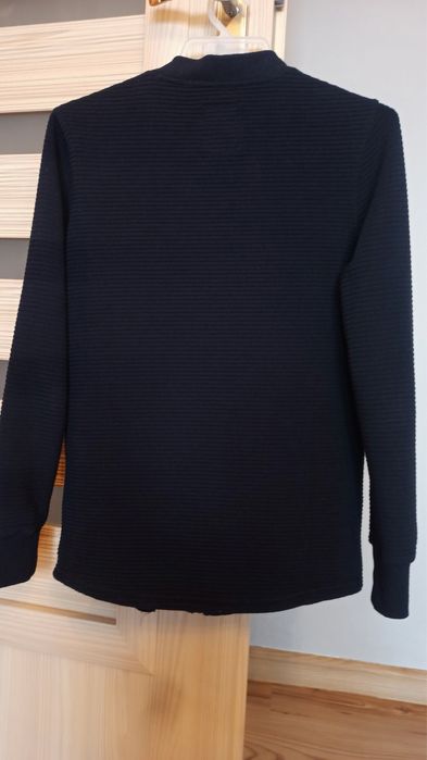 Bluza rozpinana granatowa S M Smog w prążki unisex