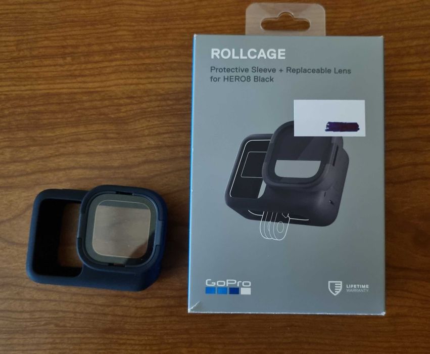 Rollcage
Capa protetora + lente substituível para a HERO8