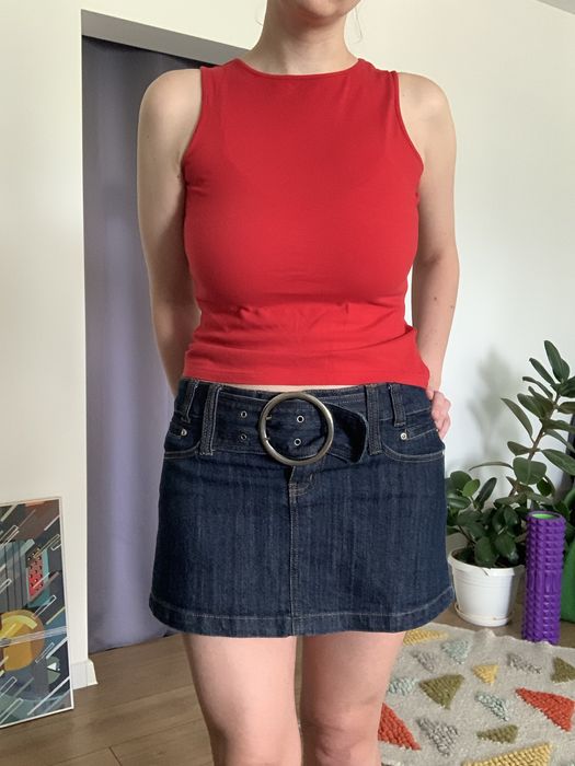Джинсова вінтажна спідниця Y2K