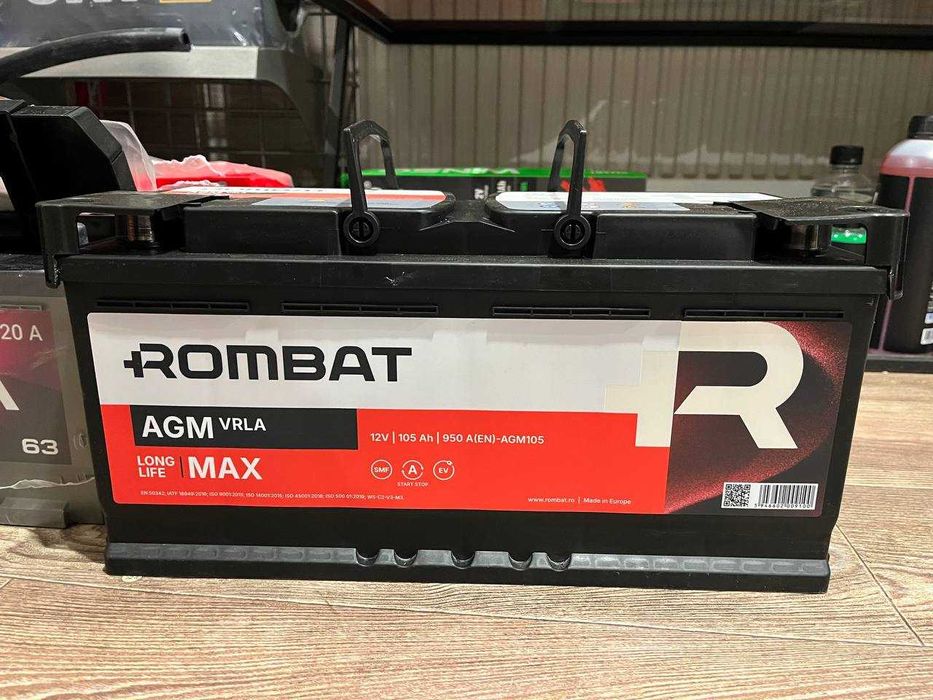 Аккумулятор Rombat AGM 12v 105Ah 950 A- Agm105 black акумулятор