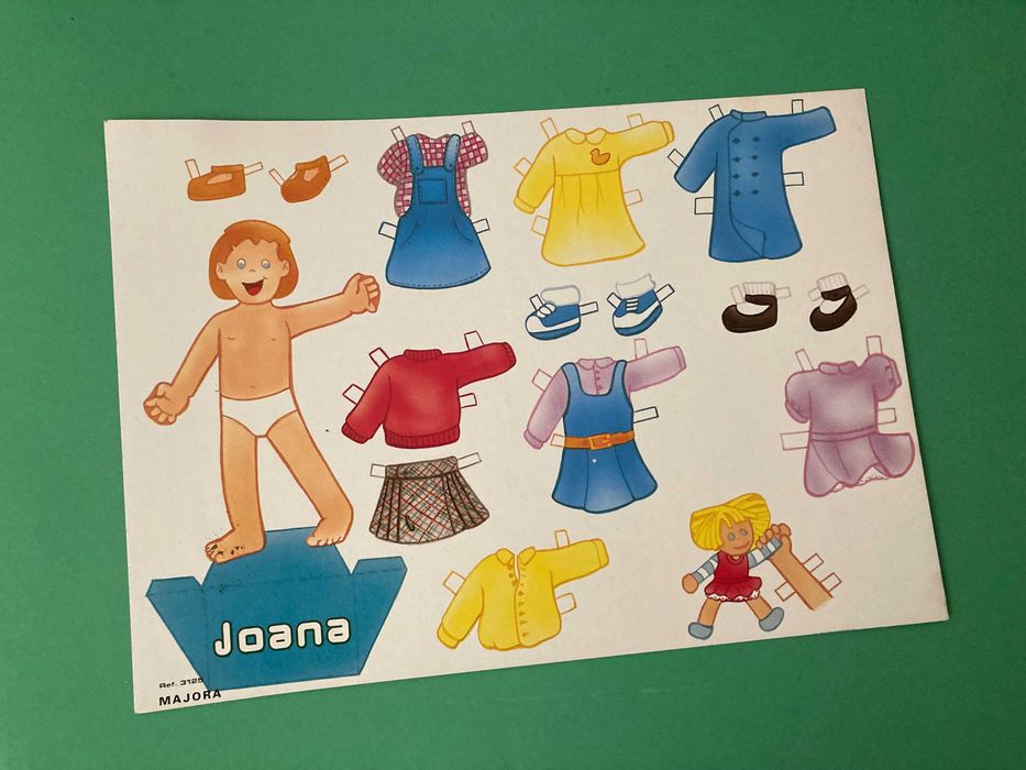 Bonecas de Recortar de Papel da marca Majora Anos 80
