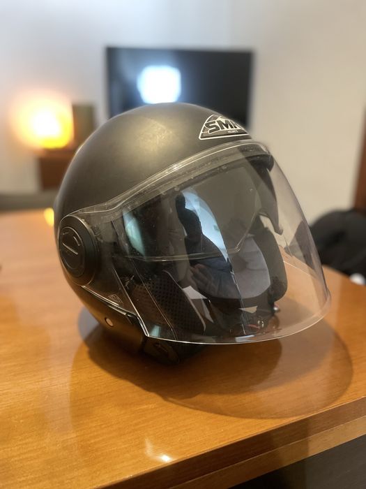 Capacete smk aberto com viseira interna